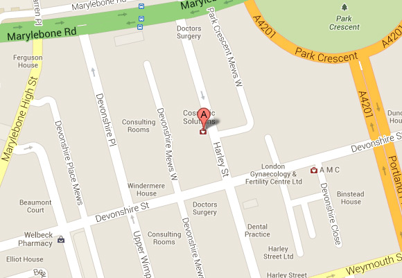 129 Harley Street Location Map