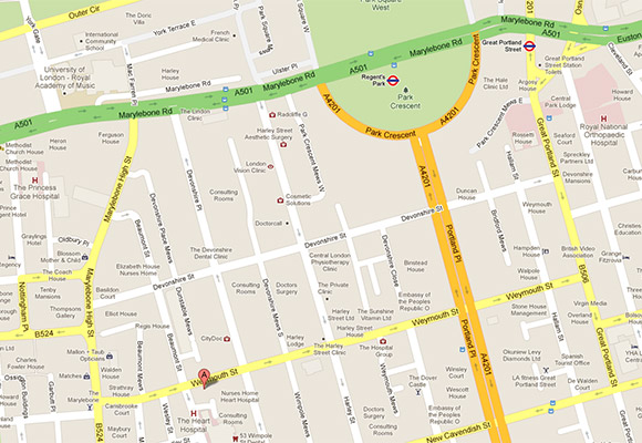 BMI Weymotuh Hospital location map
