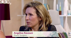 Angelica Kavouni speaking on ITV's This Morning show