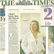 Cosmetic surgeon Angelica Kavouni has her own practice, Cosmetic Solutions, in Harley Street